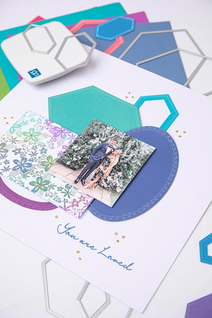 Stanzset 10 Stück - Belinda genähte Sechsecke by Stacey Park