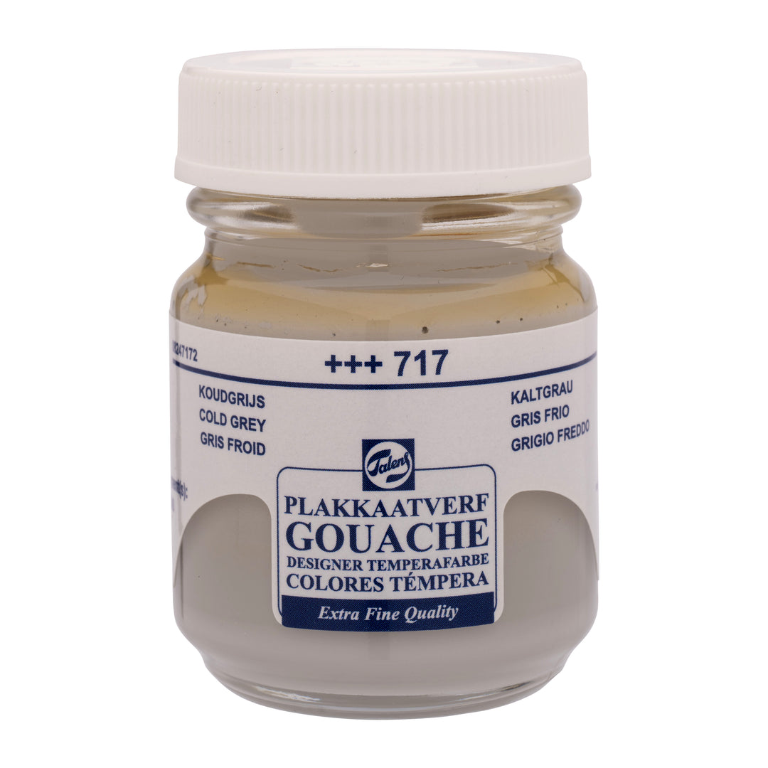 Talens Gouache Extra Fine Quality Flasche 50 ml Kaltgrau 717
