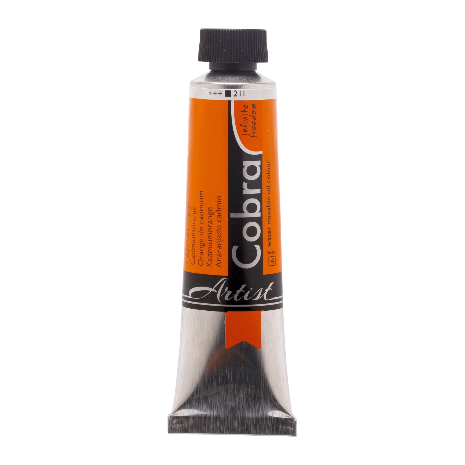 Cobra Artist Wassermischbare Ölfarbe Tube 40 ml Kadmiumorange 211 - Kidis Art
