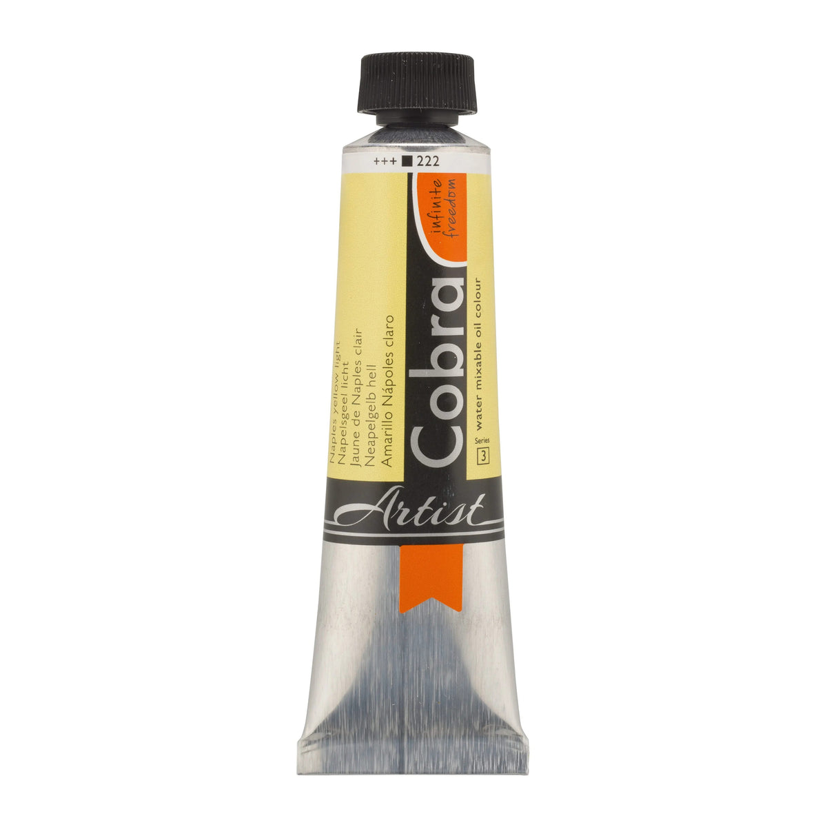 Cobra Artist Wassermischbare Ölfarbe Tube 40 ml Neapelgelb Hell 222 - Kidis Art