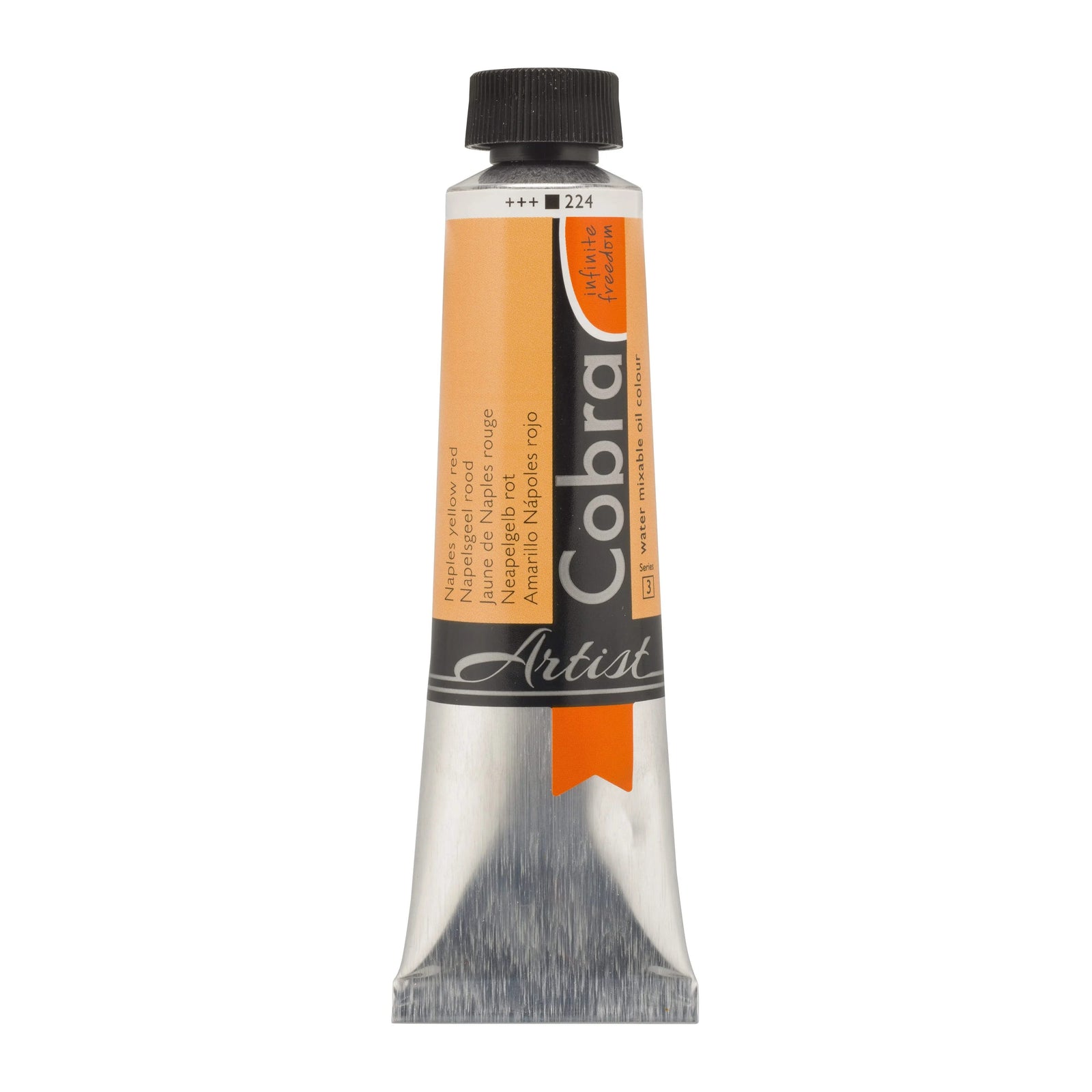 Cobra Artist Wassermischbare Ölfarbe Tube 40 ml Neapelgelb Rot 224 - Kidis Art