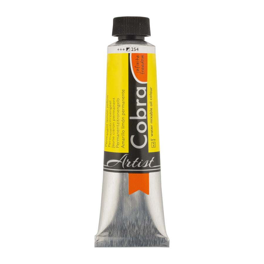 Cobra Artist Wassermischbare Ölfarbe Tube 150 ml Permanent Zitronengelb 254