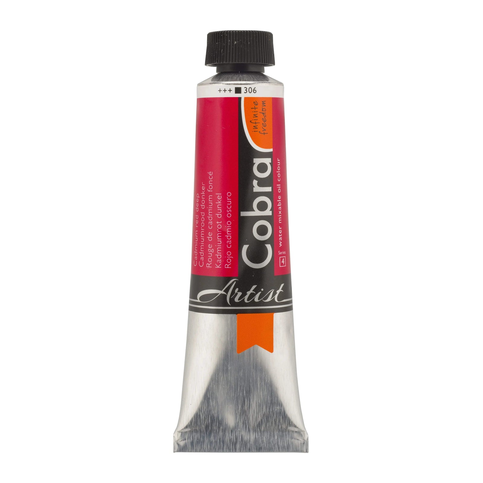 Cobra Artist Wassermischbare Ölfarbe Tube 40 ml Kadmiumrot Dunkel 306 - Kidis Art