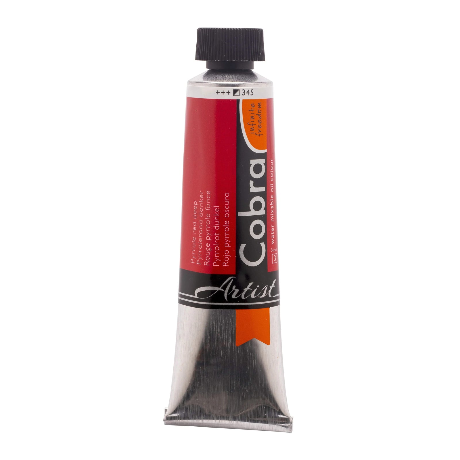 Cobra Artist Wassermischbare Ölfarbe Tube 150 ml Pyrrolrot Dunkel 345 - Kidis Art