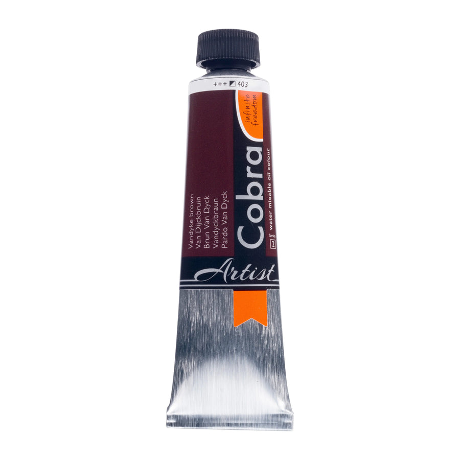 Cobra Artist Wassermischbare Ölfarbe Tube 150 ml Vandyckbraun 403