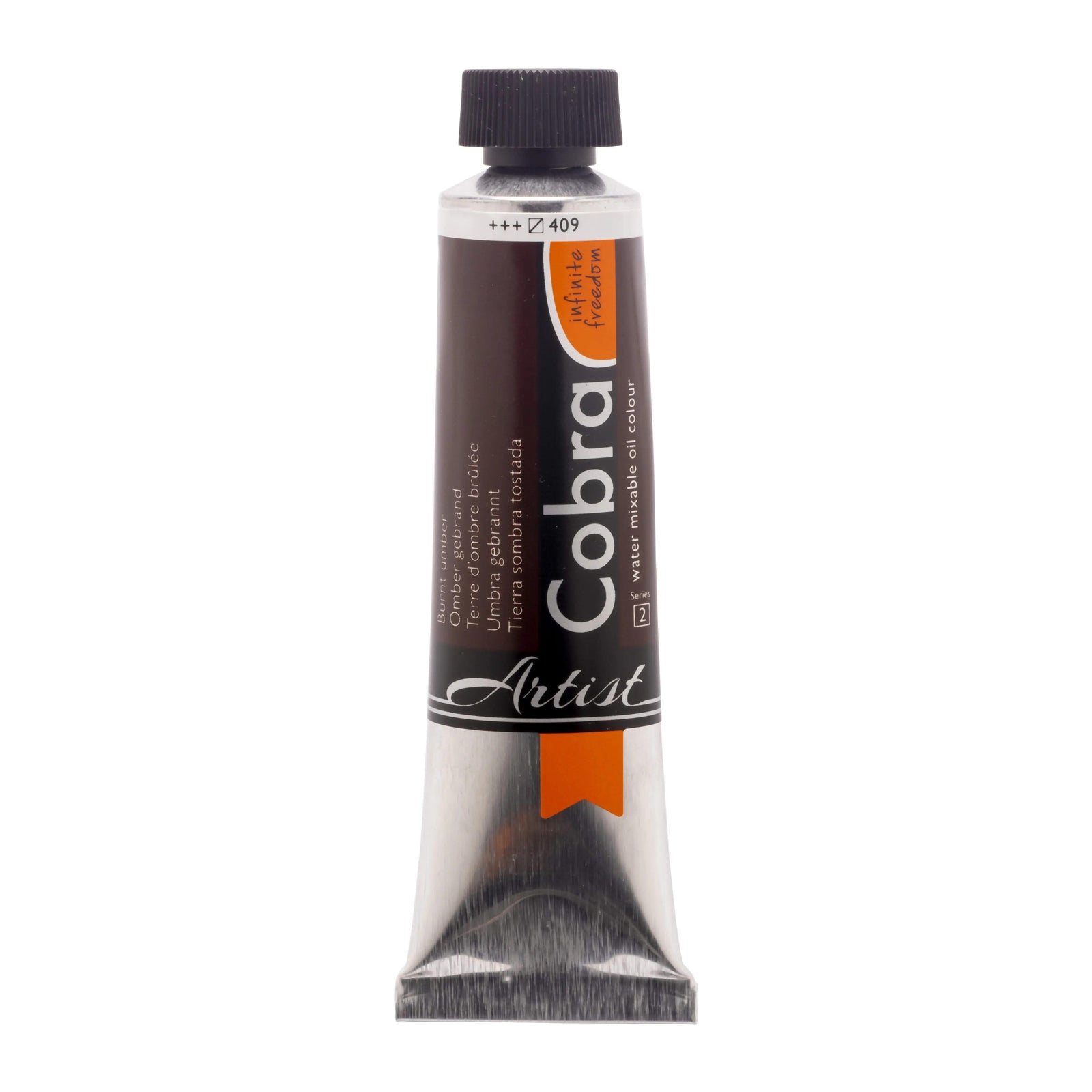 Cobra Artist Wassermischbare Ölfarbe Tube 40 ml Umbra Gebrannt 409 - Kidis Art
