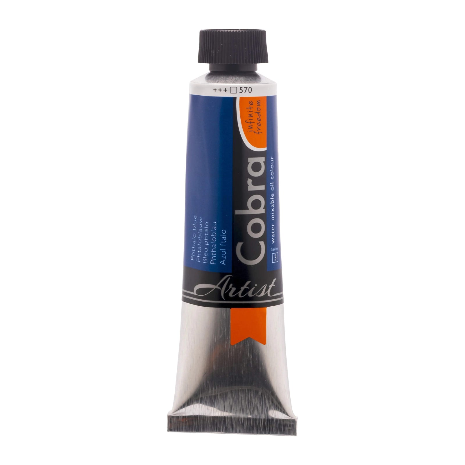 Cobra Artist Wassermischbare Ölfarbe Tube 40 ml Phthaloblau 570 - Kidis Art