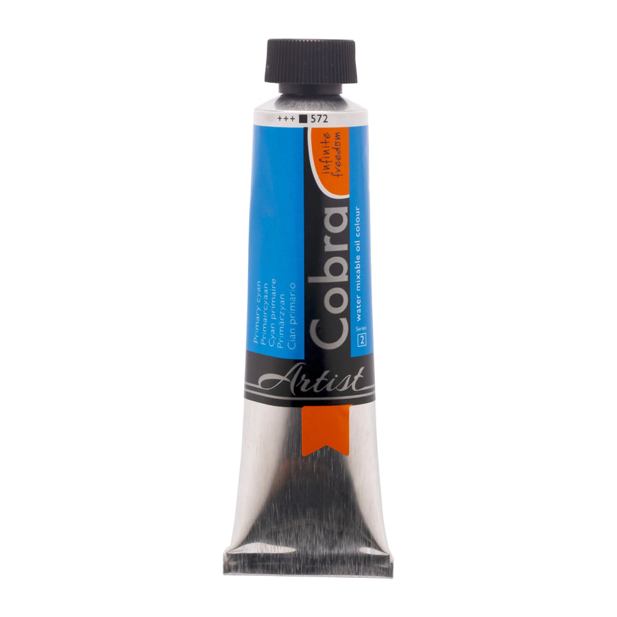 Cobra Artist Wassermischbare Ölfarbe Tube 150 ml Primärzyan 572