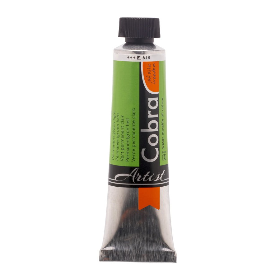 Cobra Artist Wassermischbare Ölfarbe Tube 150 ml Permanentgrün Hell 618