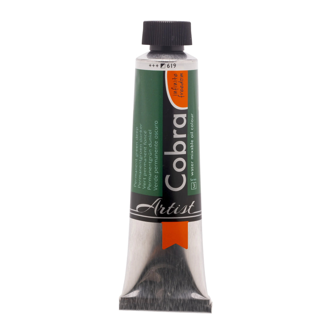 Cobra Artist Wassermischbare Ölfarbe Tube 150 ml Permanentgrün Dunkel 619