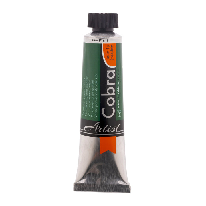 Cobra Artist Wassermischbare Ölfarbe Tube 150 ml Permanentgrün Dunkel 619