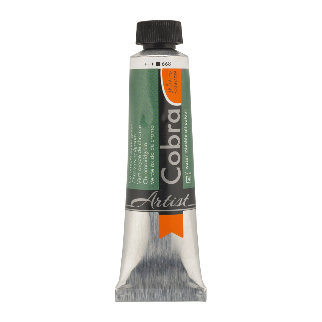 Cobra Artist Wassermischbare Ölfarbe Tube 40 ml Chromoxidgrün 668