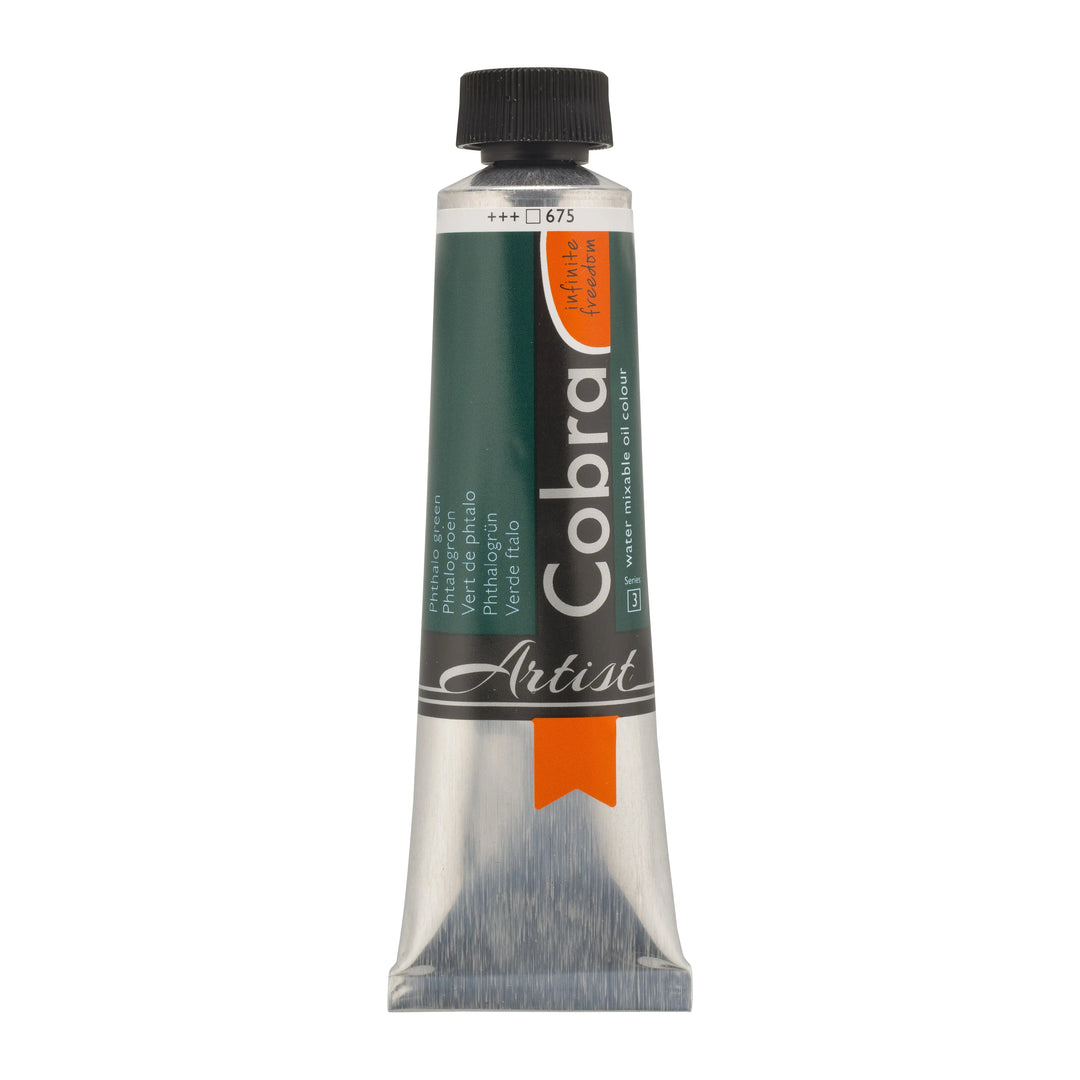Cobra Artist Wassermischbare Ölfarbe Tube 150 ml Phthalogrün 675