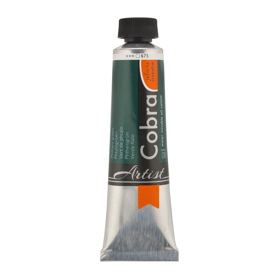 Cobra Artist Wassermischbare Ölfarbe Tube 150 ml Phthalogrün 675