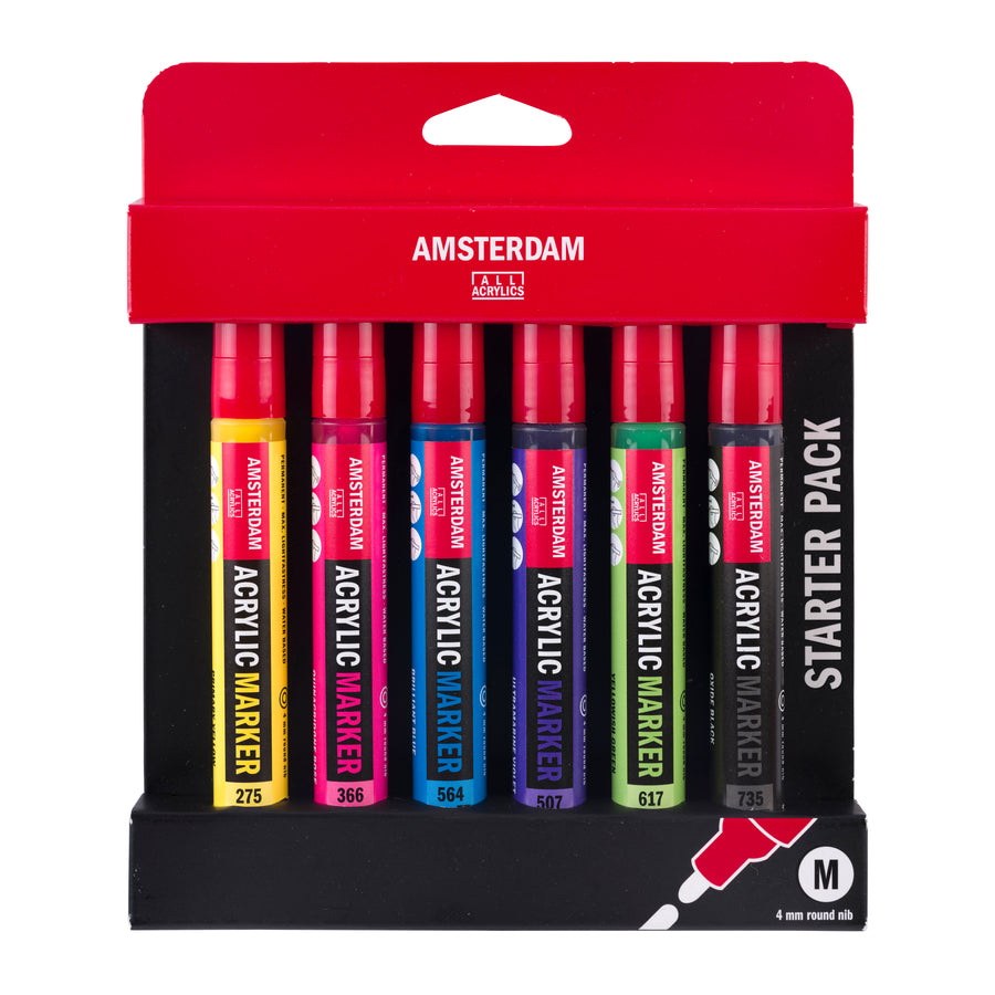 Amsterdam Acrylmarker Einsteigerset | 6 Farben