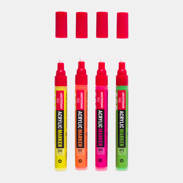 Amsterdam Acrylmarker Reflexset | 4 Farben Amsterdam