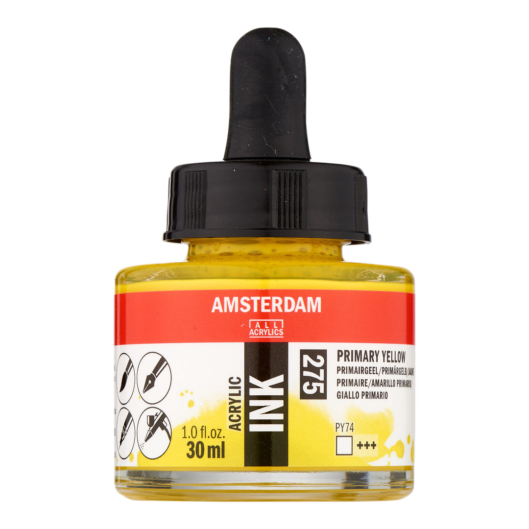 Amsterdam Acrylic Tinte Flasche 30 ml Primärgelb 275