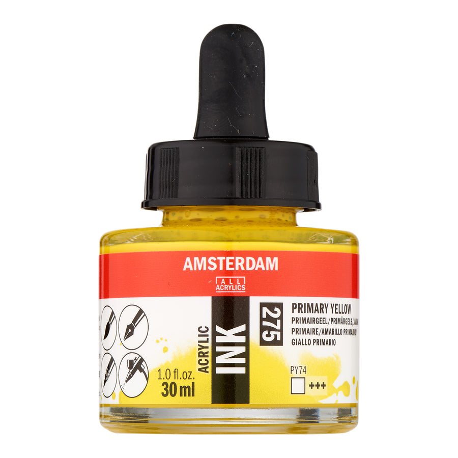 Amsterdam Acrylic Tinte Flasche 30 ml Primärgelb 275