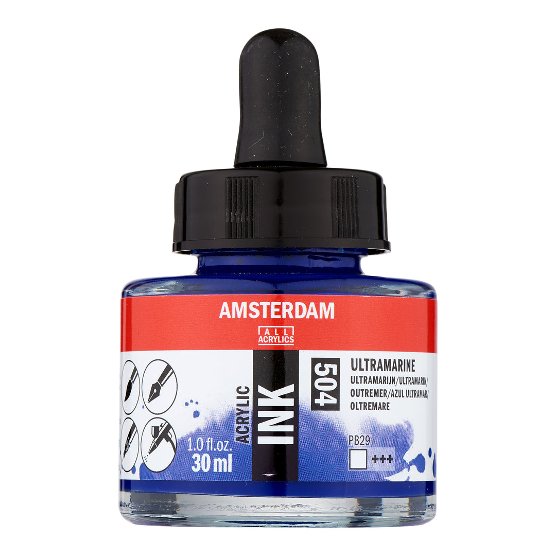 Amsterdam Acrylic Tinte Flasche 30 ml Ultramarin 504