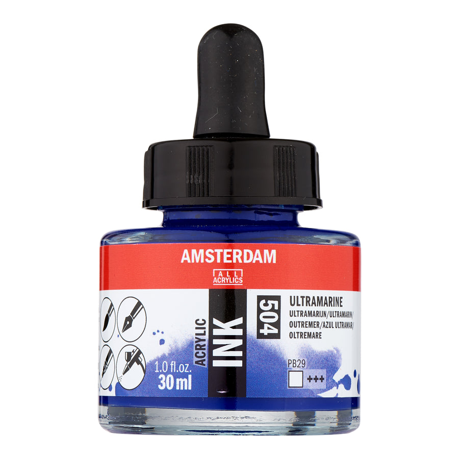 Amsterdam Acrylic Tinte Flasche 30 ml Ultramarin 504