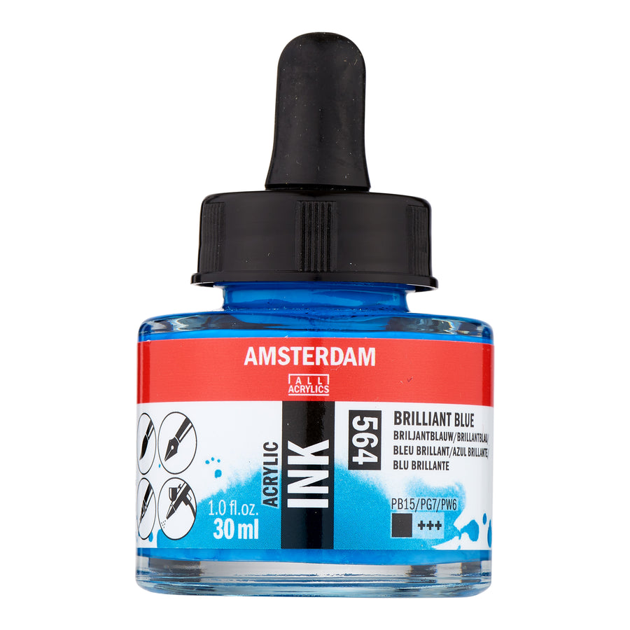 Amsterdam Acrylic Tinte Flasche 30 ml Brillantblau 564