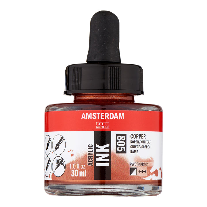 Amsterdam Acrylic Tinte Flasche 30 ml Kupfer 805