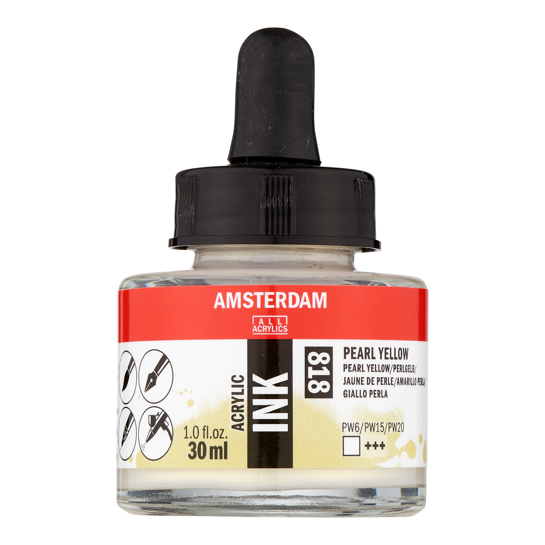 Amsterdam Acrylic Tinte Flasche 30 ml Perlgelb 818