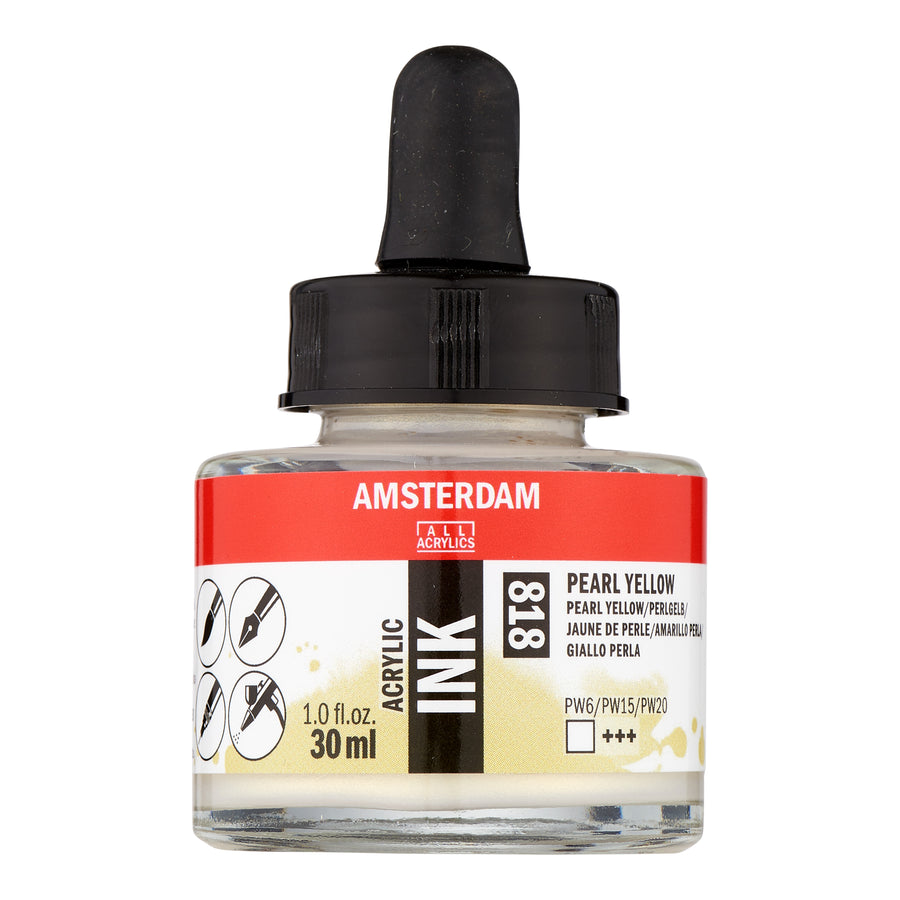 Amsterdam Acrylic Tinte Flasche 30 ml Perlgelb 818