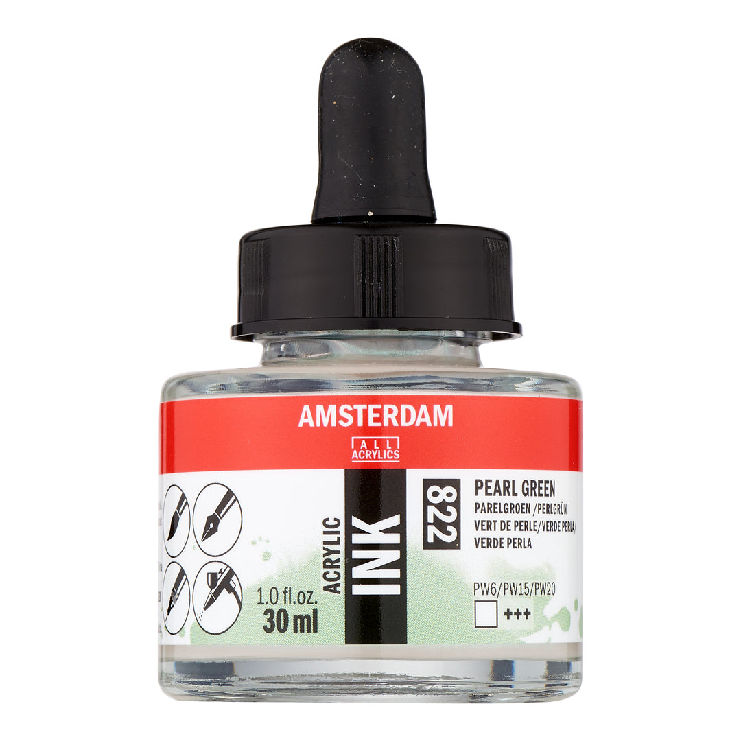Amsterdam Acrylic Tinte Flasche 30 ml Perlgrün 822