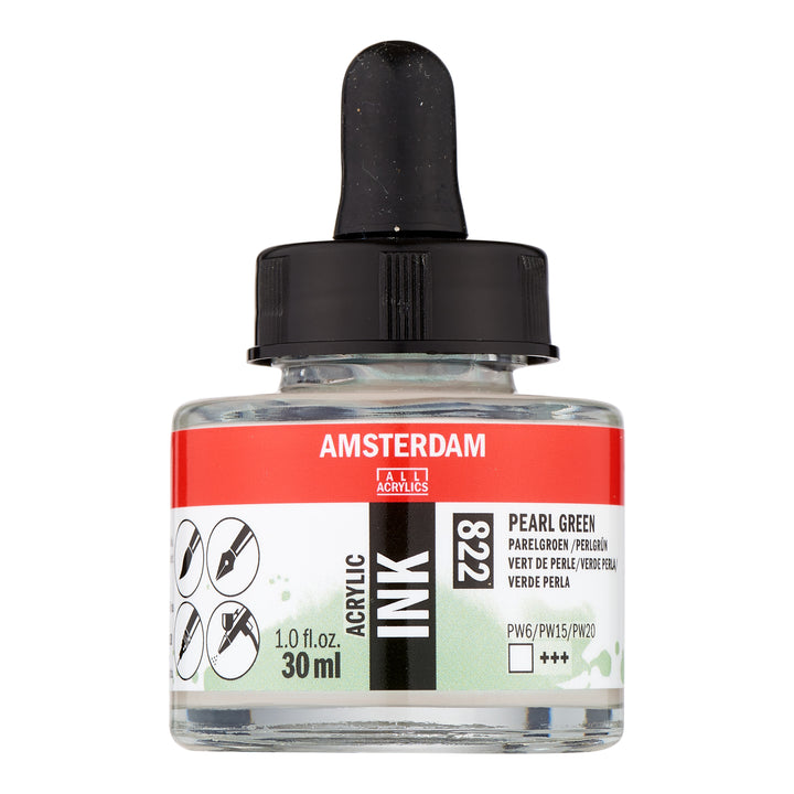 Amsterdam Acrylic Tinte Flasche 30 ml Perlgrün 822