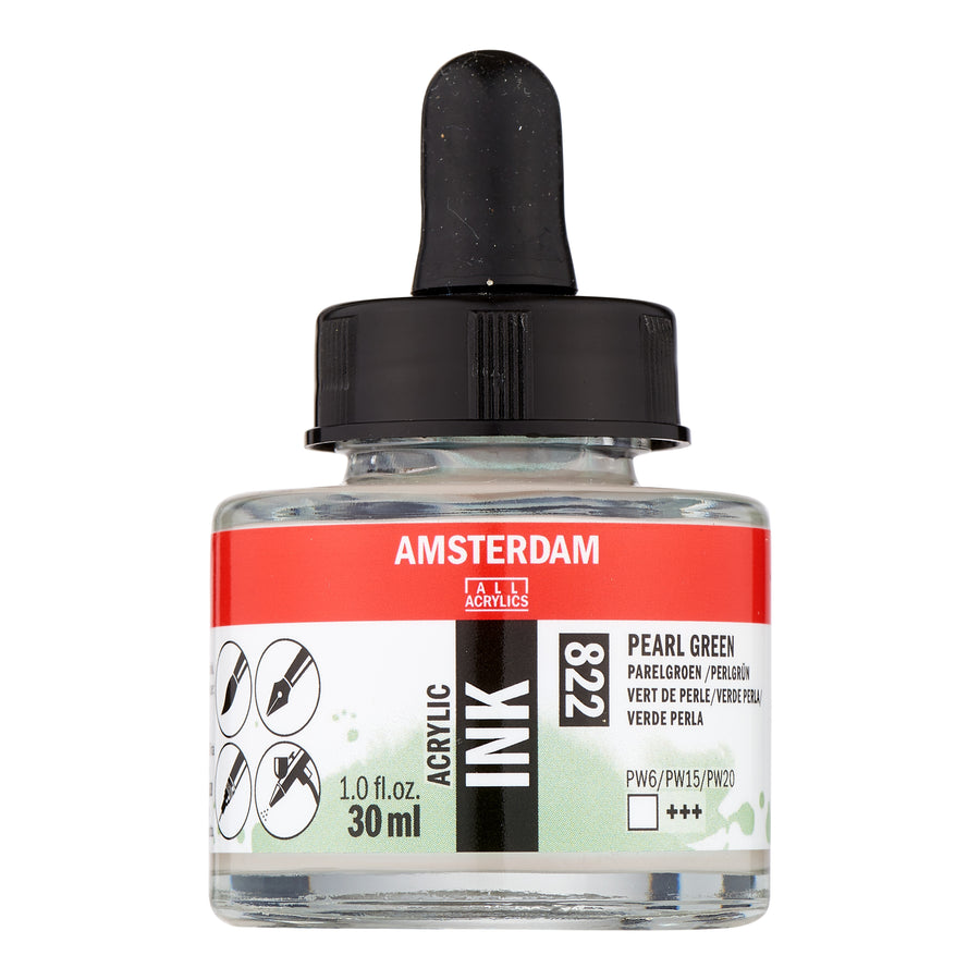 Amsterdam Acrylic Tinte Flasche 30 ml Perlgrün 822