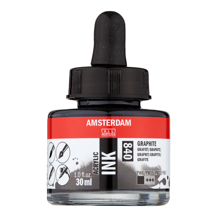 Amsterdam Acrylic Tinte Flasche 30 ml Graphite 840