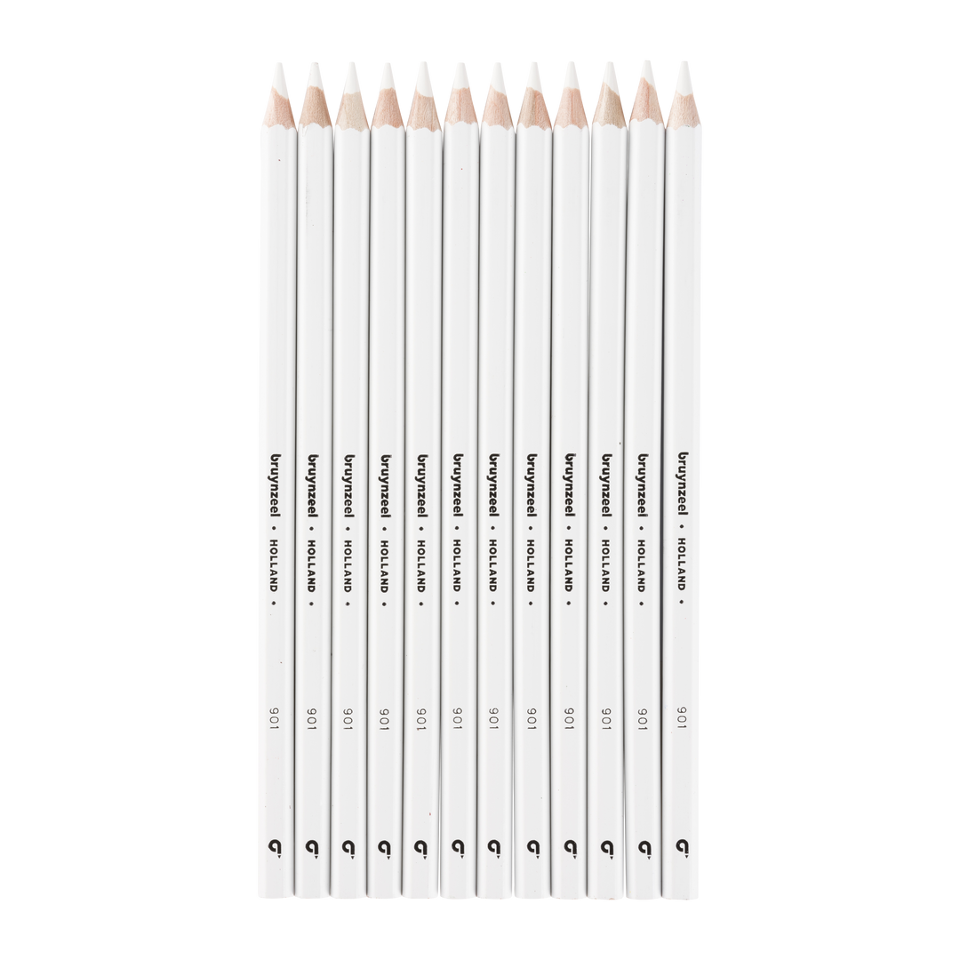 Crayons de couleur Bruynzeel Super en blanc