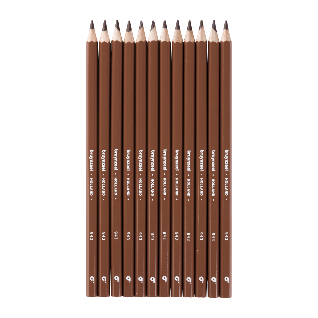 Crayons de couleur Bruynzeel Super en brun foncé