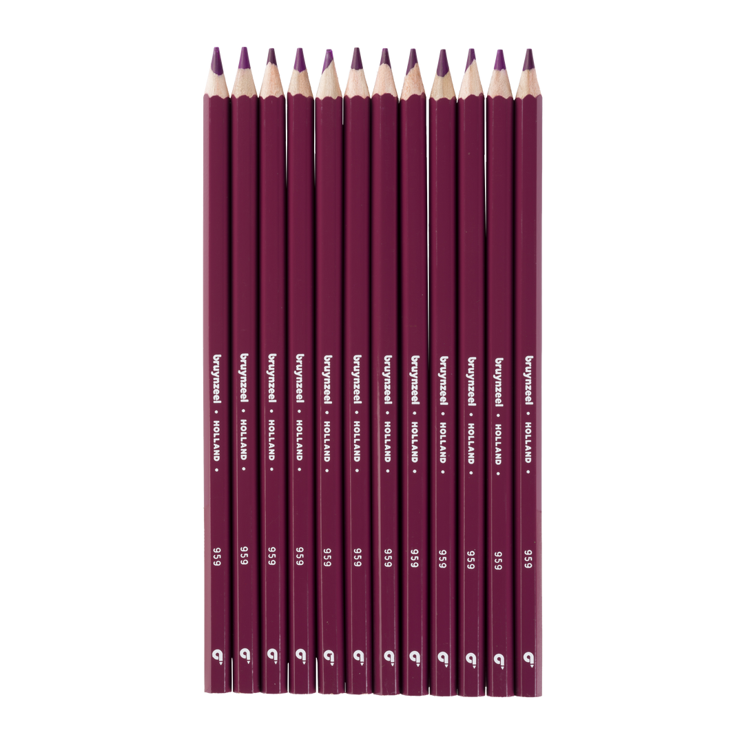 Crayons de couleur Bruynzeel Super en rouge violet