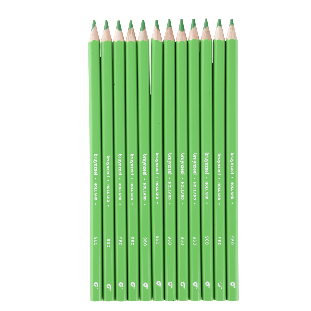 Crayons de couleur Bruynzeel Super en vert clair