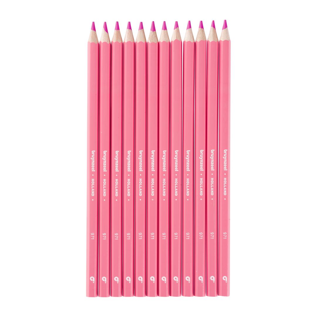 Crayons de couleur Bruynzeel Super en rose bonbon