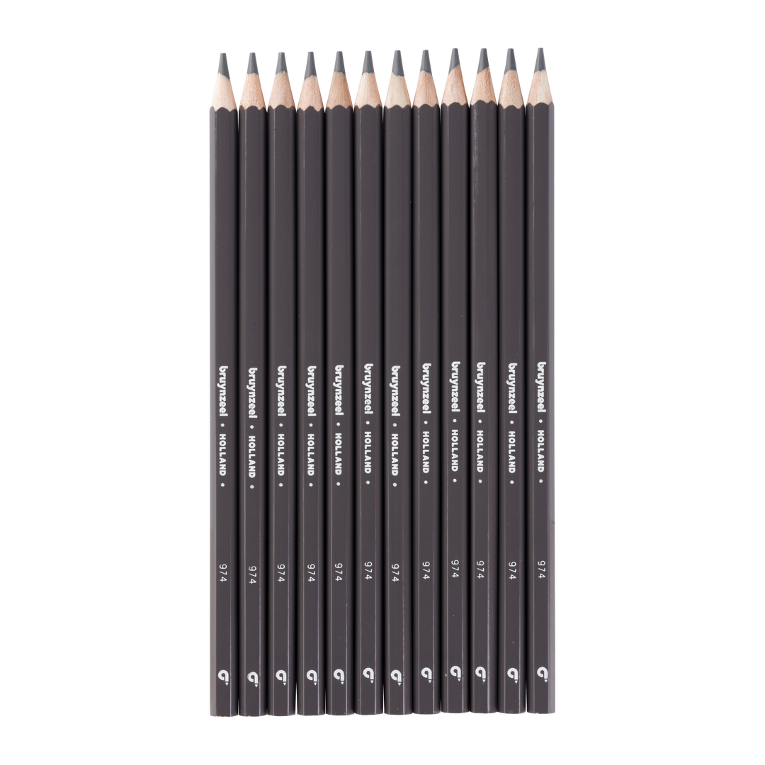 Crayons de couleur Bruynzeel Super en gris foncé