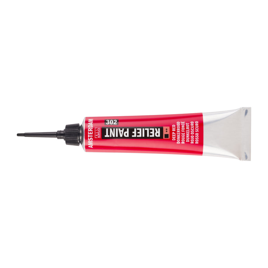 Amsterdam Relieffarbe Tube 20 ml Dunkelrot 302