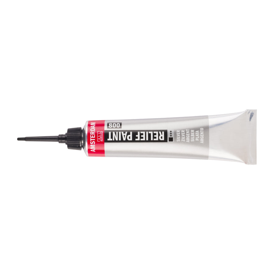 Amsterdam Relieffarbe Tube 20 ml Silber 800