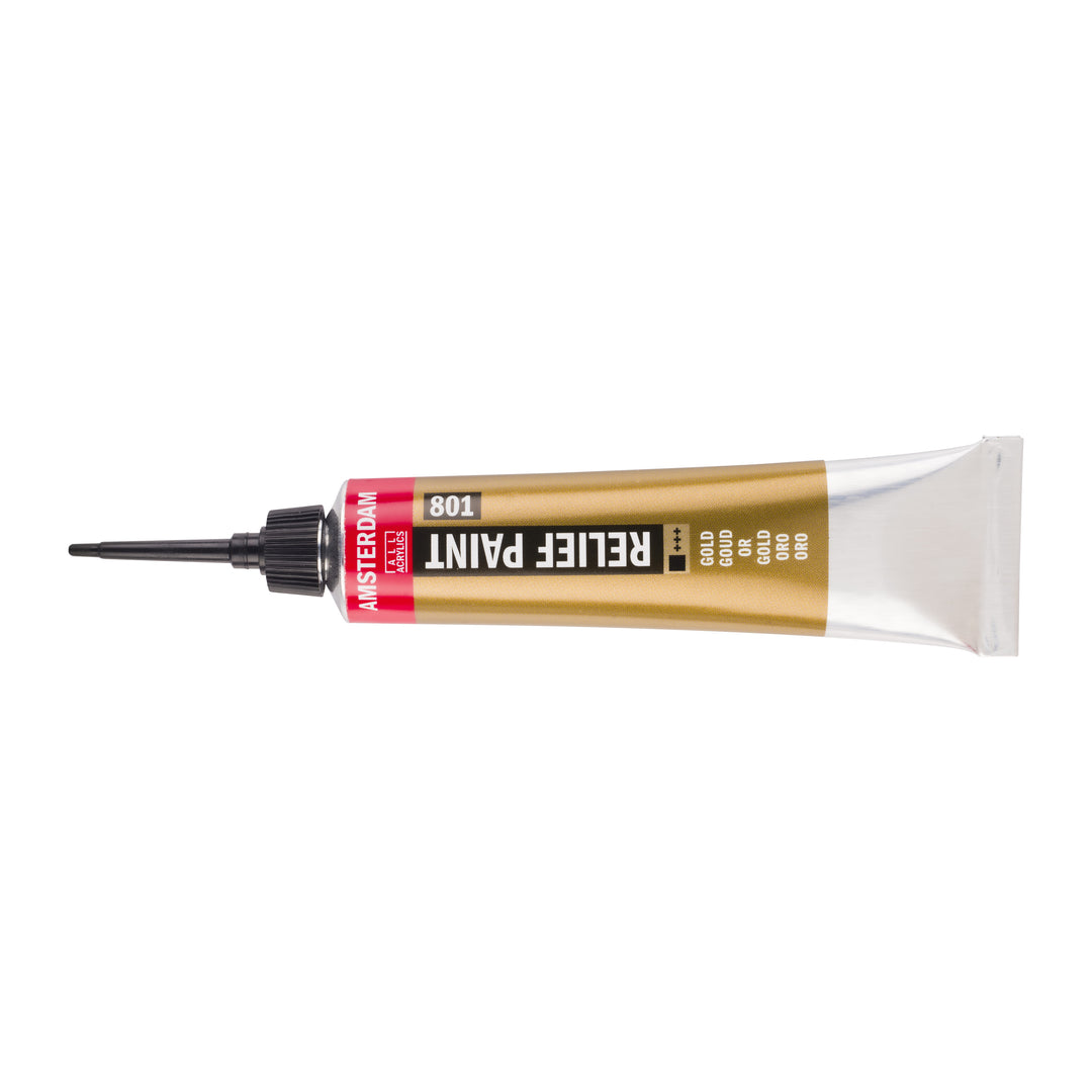 Amsterdam Relieffarbe Tube 20 ml Gold 801