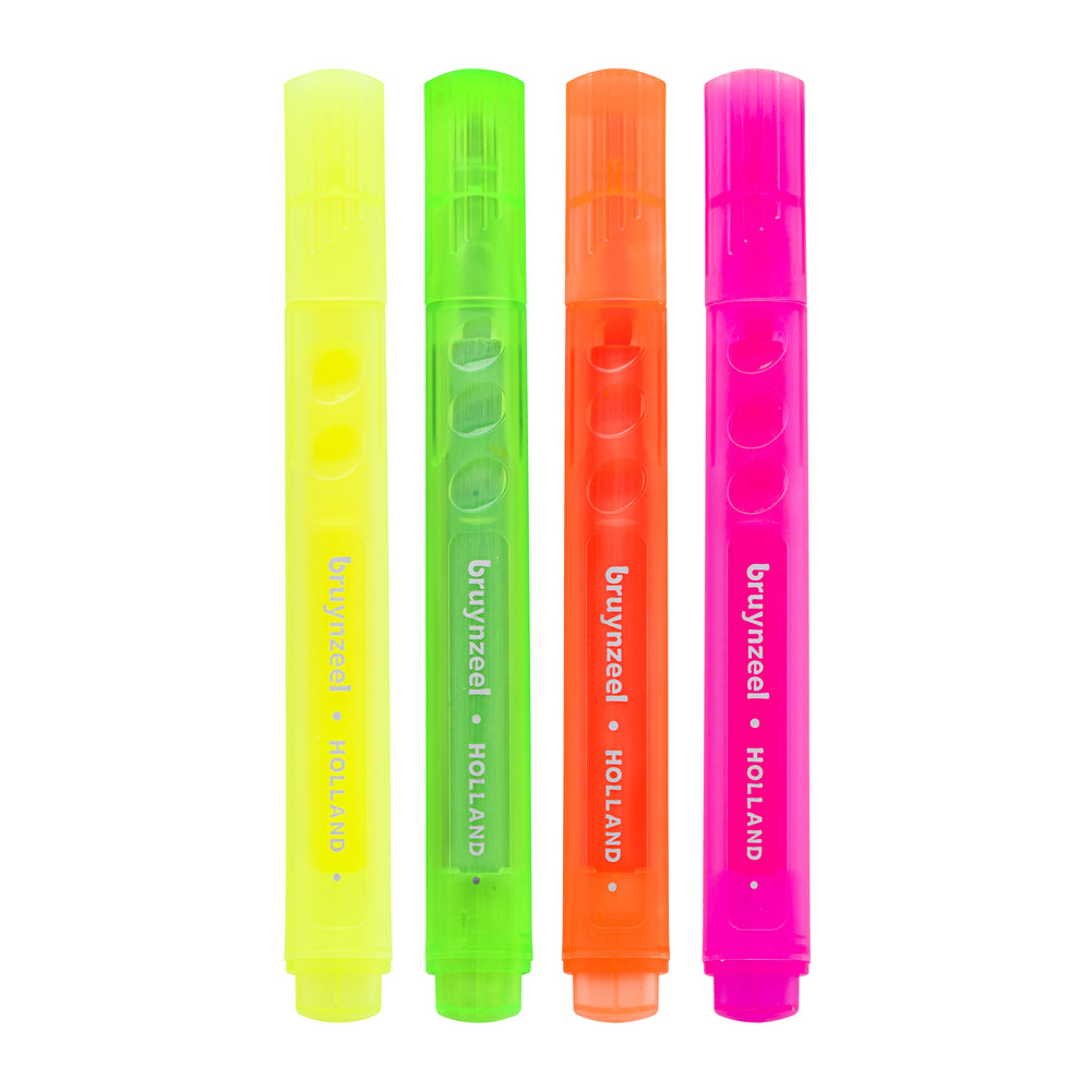 Bruynzeel Textmarker Set Neon 4 Farben Bruynzeel