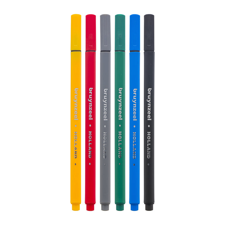 Bruynzeel Fineliner Set Basis 6 Farben Bruynzeel