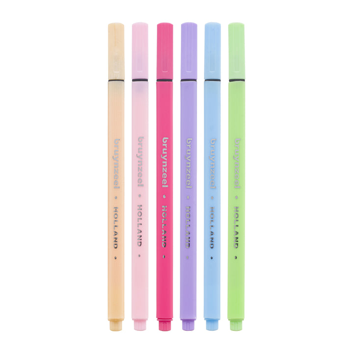 Bruynzeel Fineliner Set Pastel 6 Farben Bruynzeel