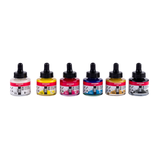 Amsterdam Acryltinte Basisset | 6 x 30 ml Amsterdam