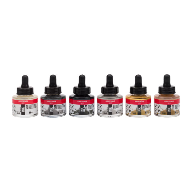 Amsterdam Acryltinte Lettering-Set | 6 x 30 ml Amsterdam