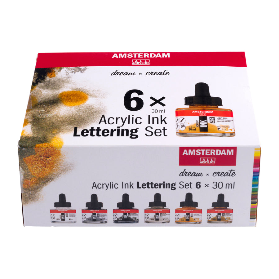 Amsterdam Acryltinte Lettering-Set | 6 x 30 ml