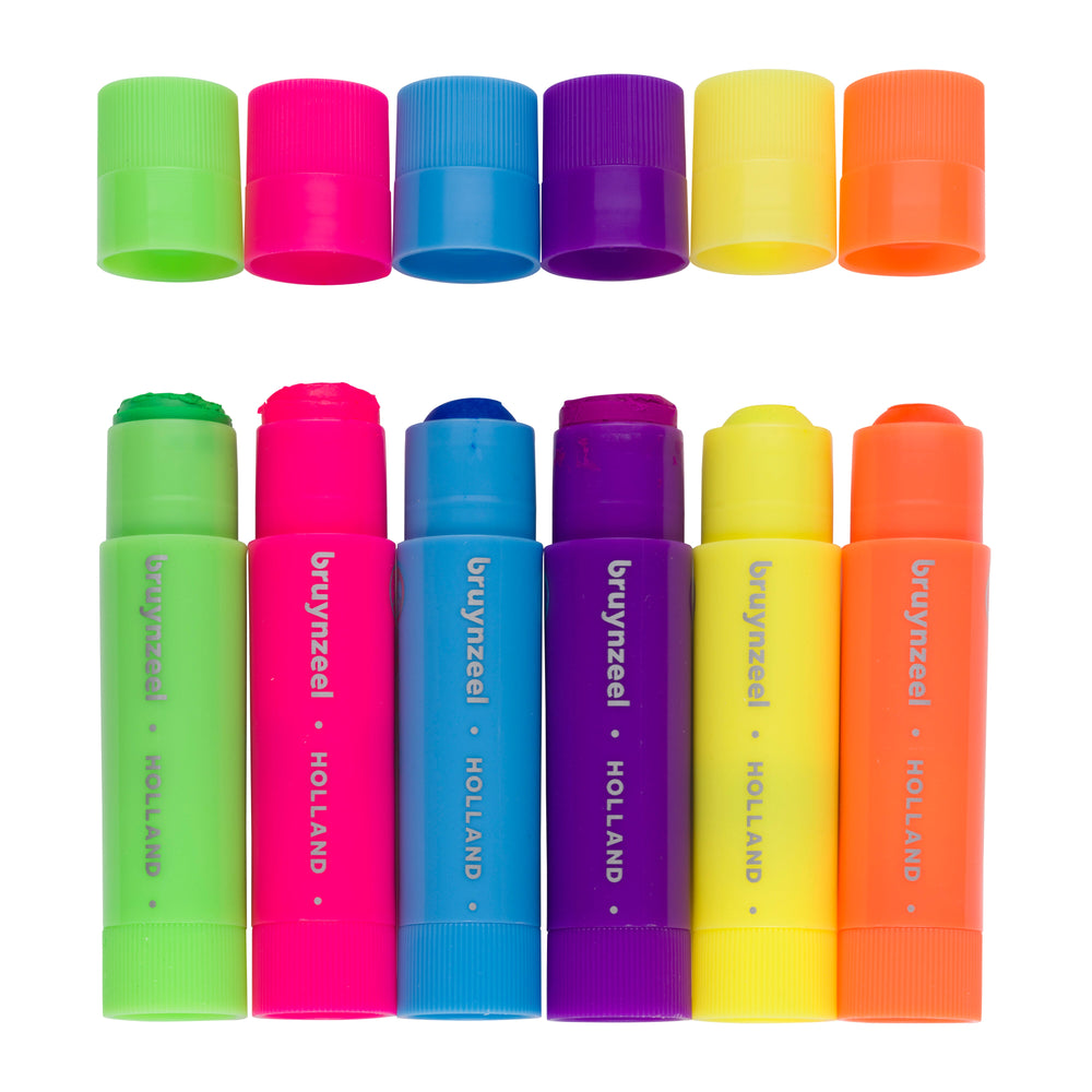 Bruynzeel Plakatfarbe-Stiftset Neon | 6 Farben Bruynzeel