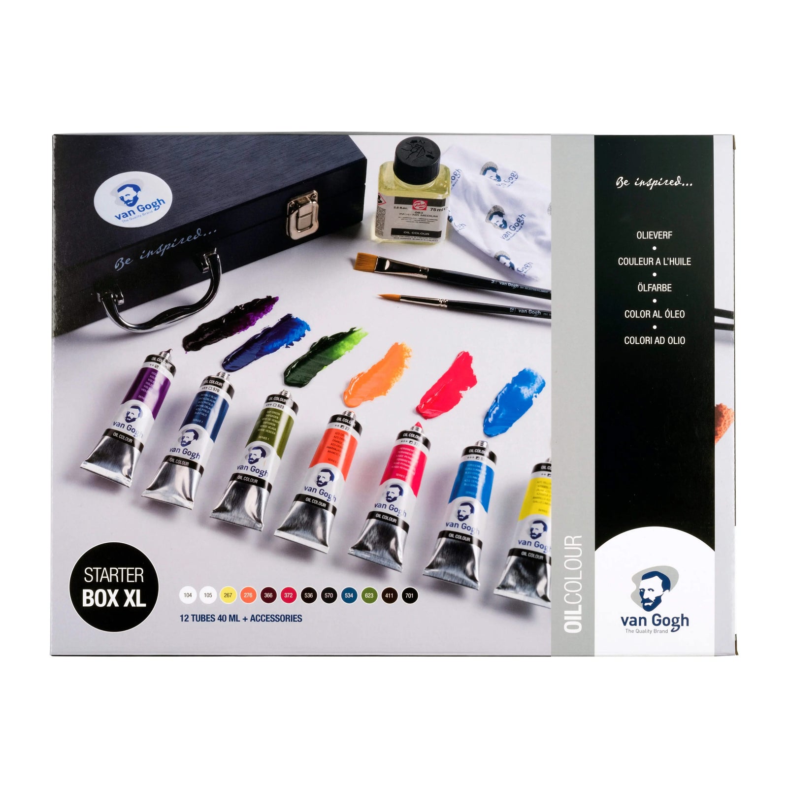 Van Gogh Ölfarben-Starterbox XL | 12 x 40 ml + Zubehör - Kidis Art