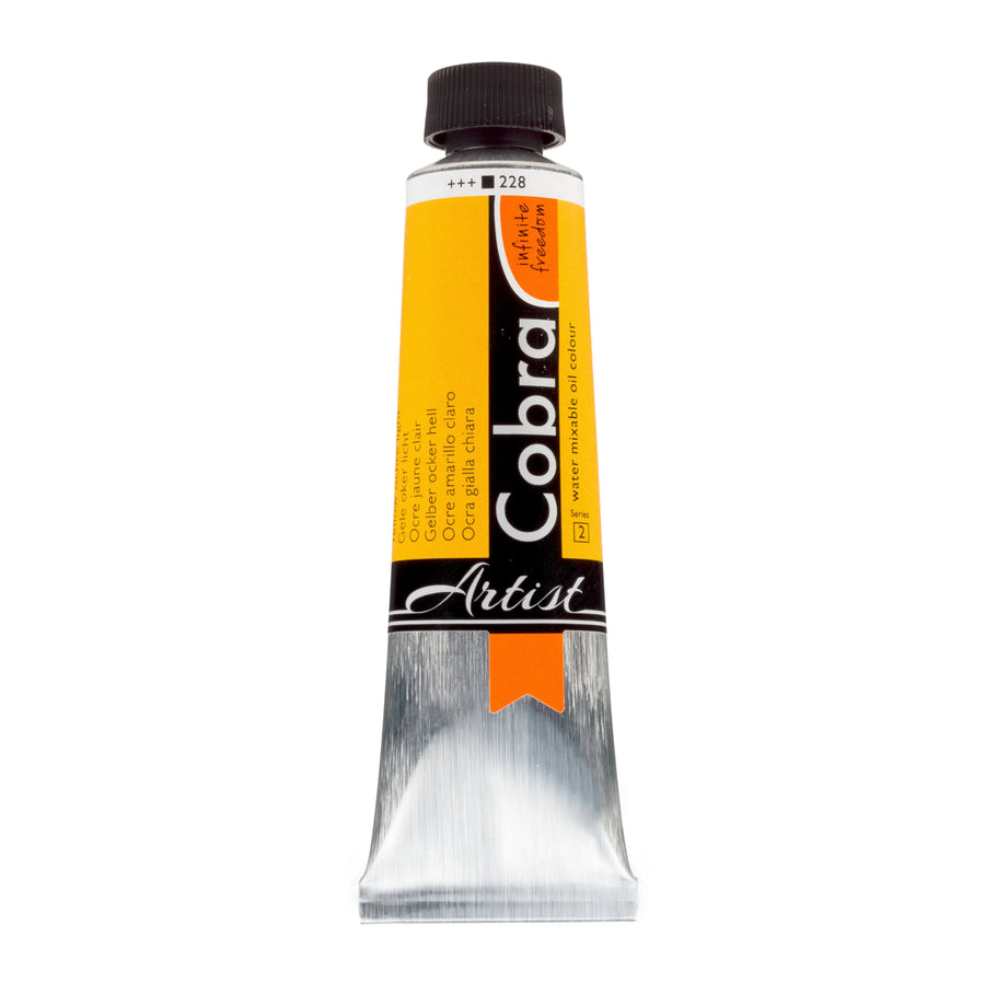 Cobra Artist Wassermischbare Ölfarbe Tube 40 ml Gelber Ocker Hell 228